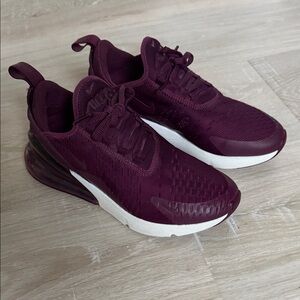 Nike Women’s Air Max 270 in Burgundy and White